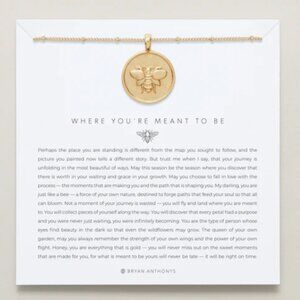 New - Bryan Anthonys "Where You're Meant to Be" Necklace Brass/Gold finish